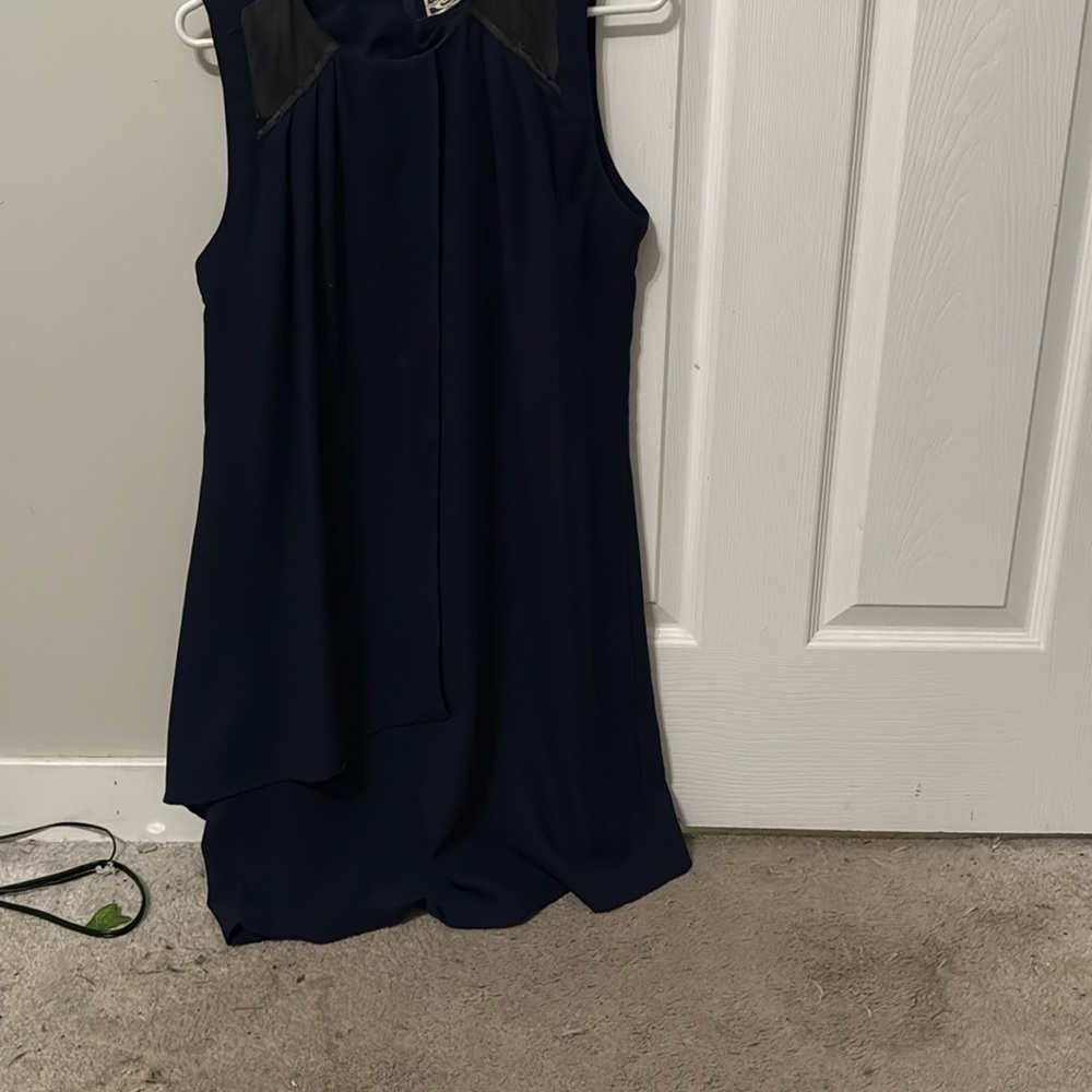 Elegant Navy Sleeveless Dress